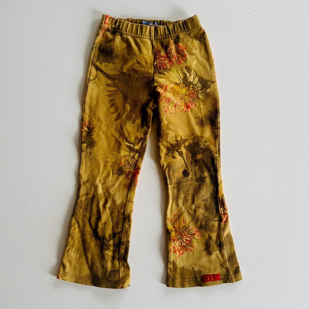 Kenzo Junior Floral Flared Pants — Size 4Y